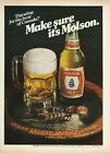 1980 Molson Beer Ale Canada vintage Print Ad 80's Advertisement