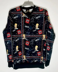 Adult Black The Simpsons Duff Homer Sweater Pullover - Picture 1 of 4