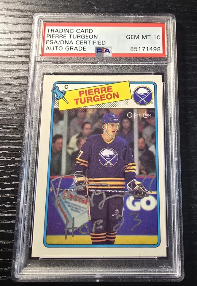 1988-89 O-Pee-Chee Pierre Turgeon Sabres HOF RC Auto PSA/DNA (#1) - Image 1 of 1