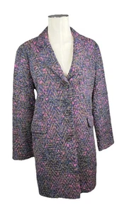Ottod’ame Italy Contemporary Wool Alpaca Blend Boucle Coat Women’s US 6 EU 42 - Picture 1 of 15