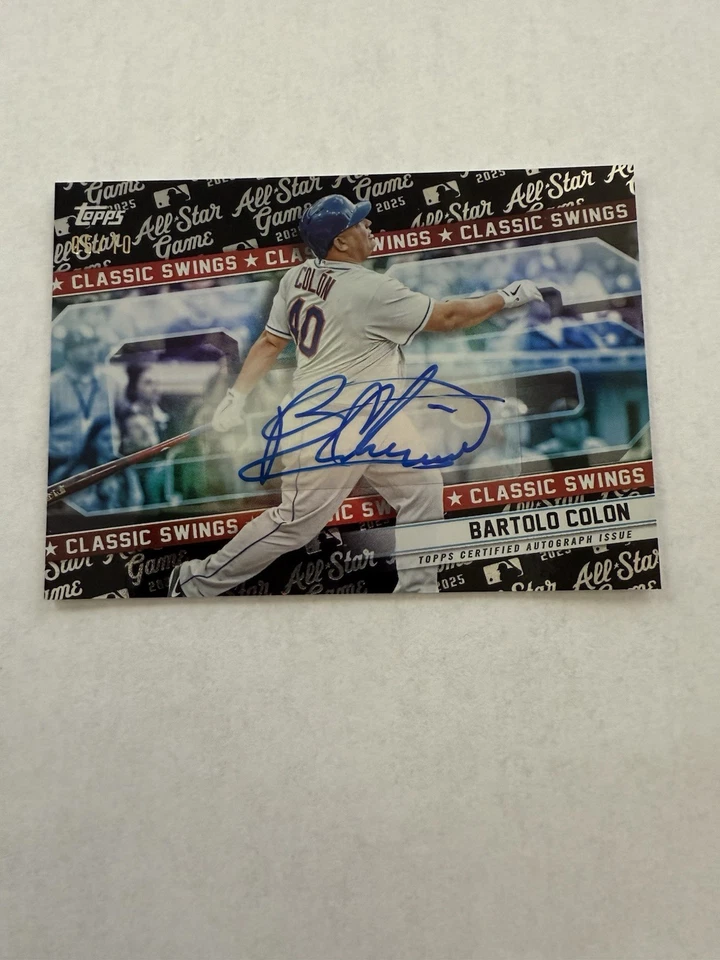 Juego de Estrellas Topps 2025 Clásico Columpios Bartolo Colón Automático, 05/10 Foto 1 de 2