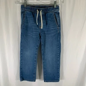 Old Navy Jeans Girls 8 Medium Wash Denim Pull On Drawstring Pockets Cotton Blend - Picture 1 of 9