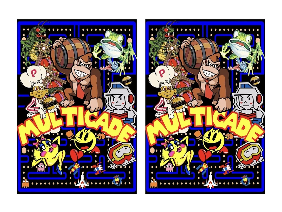 Mame Multicade Classics Side Art Arcade Cabinet Graphics Decals Stickers Set - Image 1 of 1