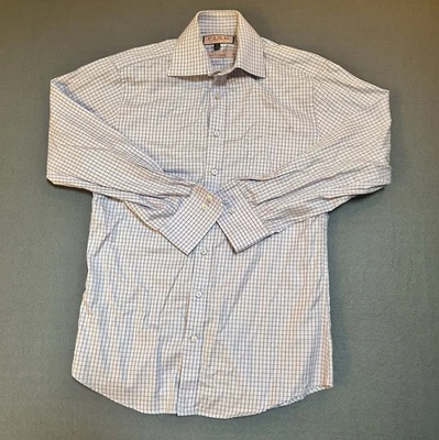 Thomas Pink Traveller Slim Fit Button Down Dress Shirt Purple Check Sz 14.5 - Image 1 of 4