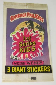 Garbage Pail Kids Giant Series 1986 1 paquete abierto Nasty Nick Frigid Bridget Wendy - Imagen 1 de 4