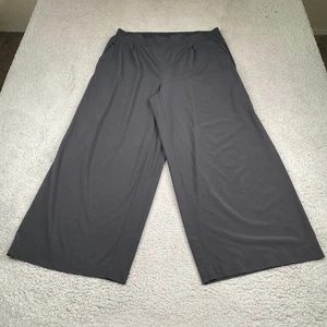 Athleta Brooklyn Damenhose weites Bein kurze 16T schwarz Poly Stretch zum Überziehen - Bild 1 von 14