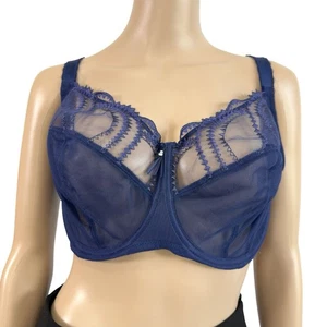 Wacoal Evocative Edge Underwire Sheer Bra 85530 Medieval Blue Women’s Size 42DD - Picture 1 of 15