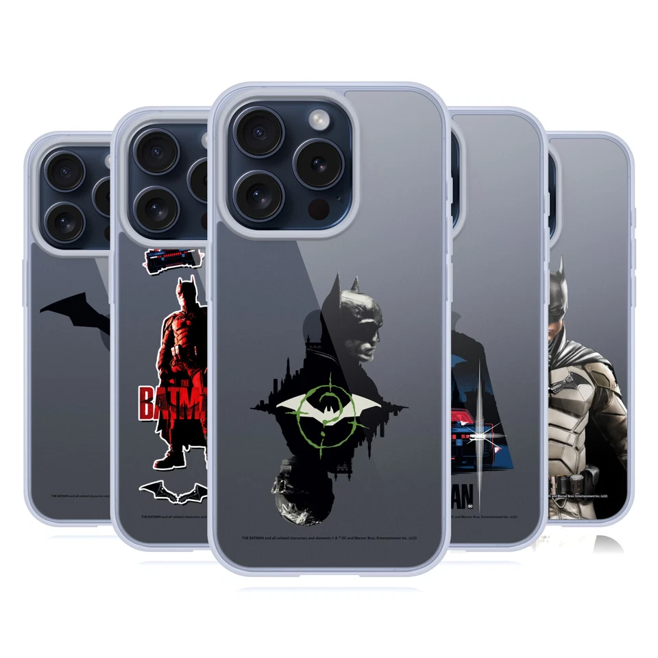 OFFICIAL THE BATMAN GRAPHICS SOFT GEL CASE FOR APPLE iPHONE PHONES - Image 1 of 4