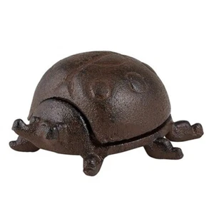 Ladybug Hierro Fundido Baratija Guardián Llavero Caja Secreto Almacenamiento 5" L Marrón - Imagen 1 de 2