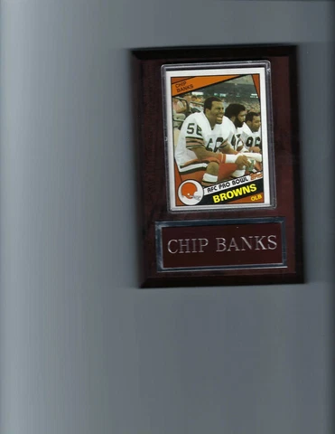 CHIP BANKS PLAQUE CLEVELAND BROWNS FOOTBALL NFL  C Cover