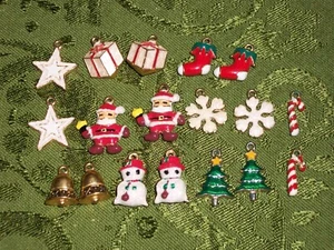 Set of 9 Pair of Christmas Earring Dangles to put on a gold post. - Picture 1 of 1