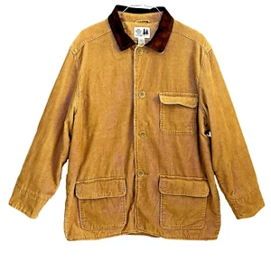 Bass American Classics Chore Barn Coat Tan Corduroy Flannel Lined Men's XL - Picture 1 of 5