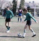 Spanish TV presenter Matias Prats jr during an amateur soccer game- Old Photo