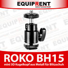 ROKO BH15 Mini Metallo 3D Sfera Con 1/4 " Pollici Filetto per Blitzschuh (EQ519)