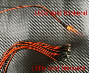 10x LED 3mm NARANJA PARPADEANTE cristalino 6-12V iluminación avería/vehículo de carretera - Imagen 1 de 1