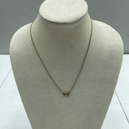 Collana con ciondolo Kate Spade oro oro doppio cuore zirconi