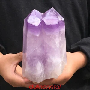 4.64LB Natural Amethyst Quartz Obelisk Quartz Crystal Point Wand Tower specimen - Picture 1 of 12