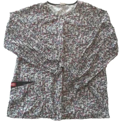 Blusa Médica Dickies Manga Larga MOSAICO ~ Cuadrados Coloridos Talla Mediana Frente a Presión Foto 1 de 4
