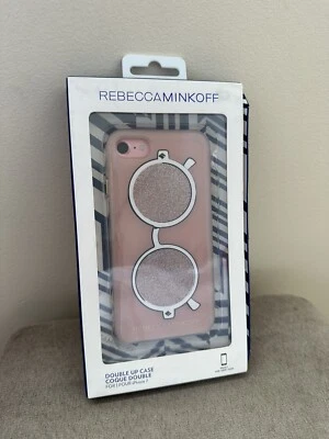 Rebecca Minkoff Glitter Glasses Fashion Pink Double Up Case for iPhone 7 - Image 1 of 4