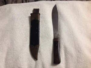 ANTIQUE WWII HUGE PHILIPPINE BOWIE KNIFE W/SHEATH - Picture 1 of 12