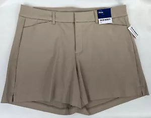 New Old Navy High Rise Pixie Secret Smooth Pockets Never Fade Khaki Shorts - Picture 1 of 4