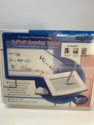 DigiPro Drawing Tablet WP5540 5.5" x 4" USB Graphics Tablet with PEN Sealed Box - Image 1 of 4