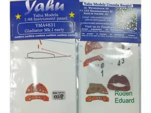 YAHU YMA4831 Gladiator Mk.I early 1/48 Instrument panel - Picture 1 of 1