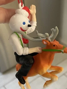 Jack in the Box Riding a Reindeer Christmas Ornament KIDS MEAL PROMO...RARE!!! - Picture 1 of 12