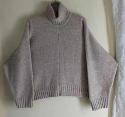 Eskandar O/S оригинальный небесный плюшевый мериносово-кашемировый квадратный свитер с Т-образным вырезом твид - Изображение 1 из 4