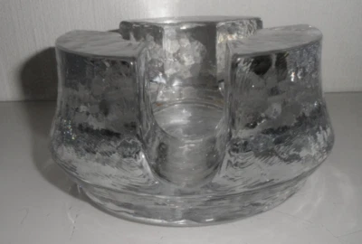 Glas Stövchen Georgshütte Handarbeit Rechaud 70s RAR - Bild 1 von 4