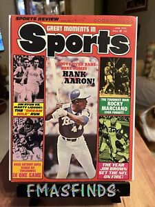 HANK AARON BRAVES June 1975 Sports Review Great Moments In Sports Magazine 