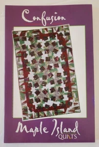 Quilt Pattern Template Confusion By Maple Island Quilts Vintage 1998 45x 69” - Picture 1 of 2