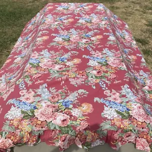 8pc Ralph Lauren Beach House Red Floral Sheet Ruffle Top Pillow Cases Lot VGUC - Picture 1 of 12
