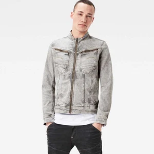 Designer $345 G-STAR RAW Men Arc Zip Deconstructed 3D Slim Denim Jean Jacket S - Picture 1 of 6