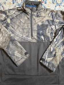 Field & Stream Camouflage 1/4 Zip Pullover Sweatshirt Fleece Lined Youth XL - Picture 1 of 5