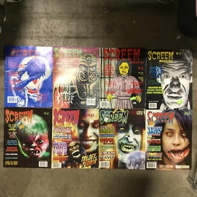 Lot Of 8 - Vintage Screem Horror Magazines - AS IS CONDITION  - Image 1 of 4