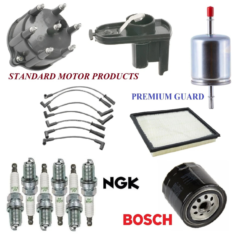 Tune Up Kit Filters Cap Wire Spark Plugs For JEEP GRAND CHEROKEE L6 4.0L 1993 - Image 1 of 1