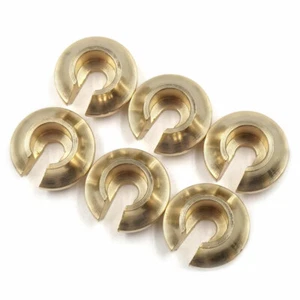 Brass Shock Spring Retainers V2 6pcs For Traxxas TRX-4 TRX-6 Spring Collars - Picture 1 of 3