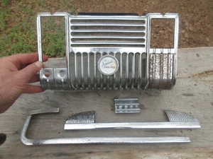 1946 Plymouth Special Deluxe Radio Dash Bezel & Emblem **NO Ashtray Delete** - Picture 1 of 9