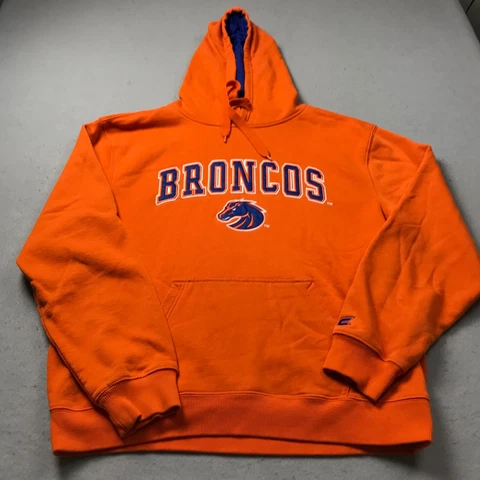 Boise State Broncos Hoodie Mens XL Orange Blue Sweatshirt Fleece Logo NCAA Cover
