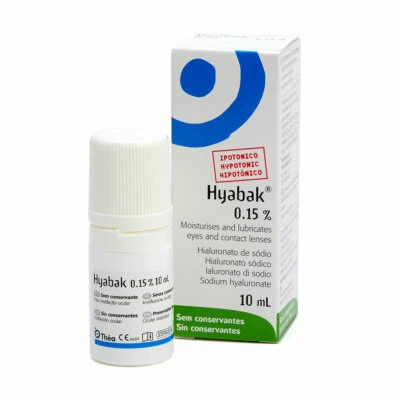 Hyabak 10ml Eye Drops Hypotonic for dry eyes Spectrum Thea Preservative Free