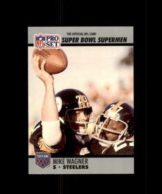 MIKE WAGNER PITTSBURGH STEELERS 1990 PRO SET SUPER BOWL SUPERMEN #114 MINT - Image 1 of 2