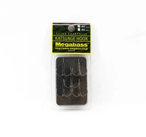 Megabass Treble Hooks Katsuage Out Barb Size 4 (6159) - Picture 1 of 6