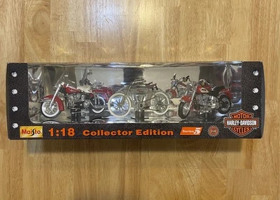 Maisto Harley-Davidson Juego de 3 Motocicletas Coleccionista Escala 1:18 Serie 5 - ¡NUEVO! Foto 1 de 4