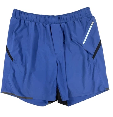 Pantalones Cortos Lululemon Para Hombre Grandes Azul Elastizados Yoga Correr Papá Atletismo Foto 1 de 4