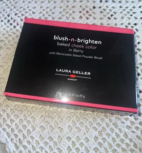Laura Geller blush N Brighton baked cheek Color Barry w/ brush Full Size Sealed - Picture 1 of 2