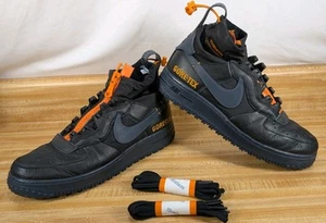 Nike Air Force 1 Winter Gore-Tex Black Bright Ceramic Thunder Blue Men’s Sz 8.5 - Picture 1 of 24