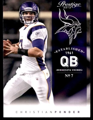 2012 Playoff Prestige - Christian Ponder #106 - Image 1 of 2
