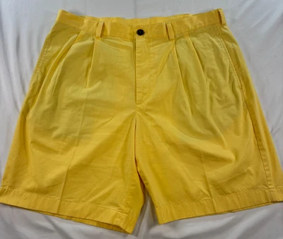 Pantalones Cortos Brooks Brothers 346 Talla 36 100% Algodón Chino 8" Entrepierna Amarillo Foto 1 de 4