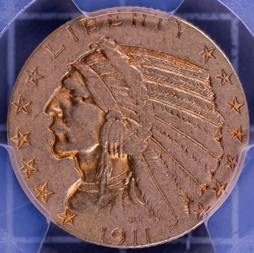 1911 $5 Indian Head Gold PCGS XF45 – Strong Detail Early Gold - Image 1 of 4